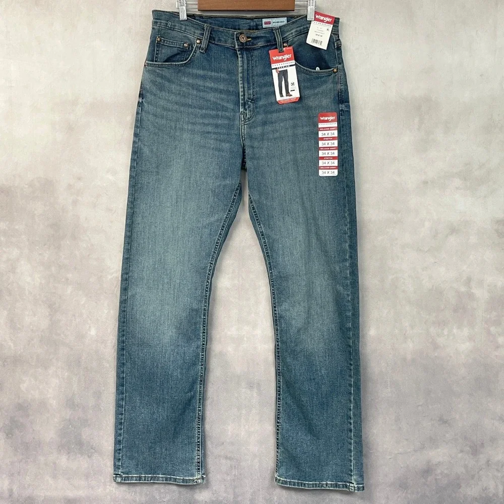 Wrangler Mens Relaxed Bootcut Jeans Size 34x34 Stretch Workwear Western Heritage